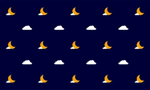 Moon and clouds background Illustrazione stock