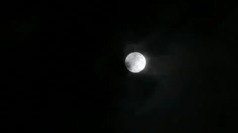 Moon and the clouds Video stock 1807668