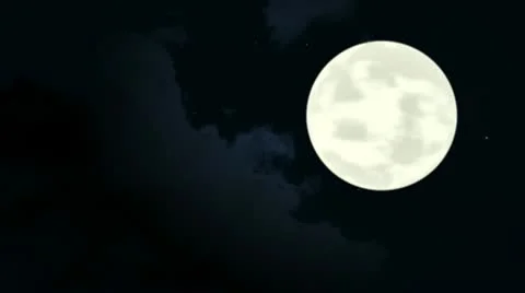 Moon and clouds Stock Footage 10704424