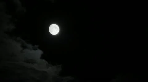 Moon and clouds Stock Footage