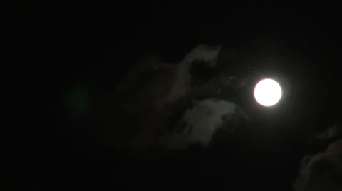 The moon and the clouds Stock Footage 32862936