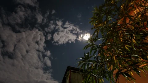 Moon and clouds Stock Footage 104525136