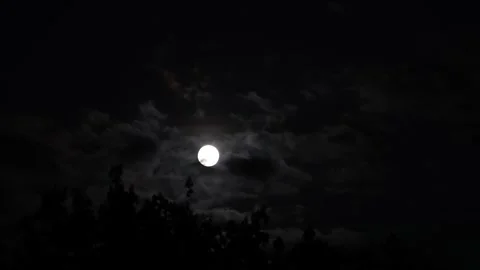 Moon and clouds. Stock Footage 240871036