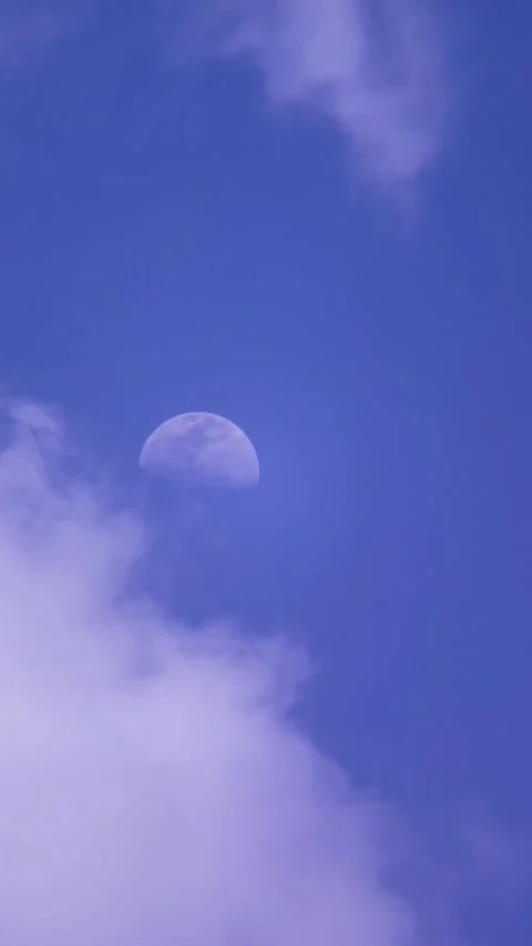 Moon and clouds Stock Footage 246985079