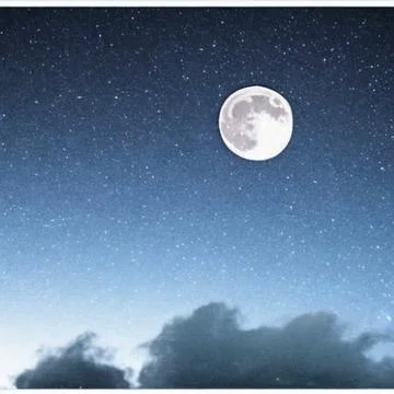 Moon and Clouds 库存插图