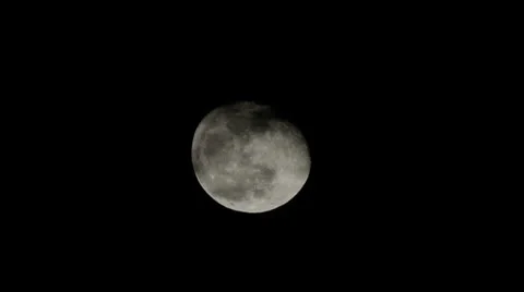 Moon and Clouds at Night Stock Footage 22693770