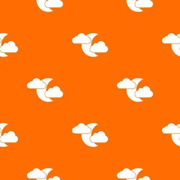 Moon and clouds pattern seamless Stockillustratie