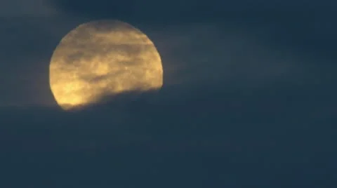 Moon And Clouds Time Lapse Stock Footage 9051605