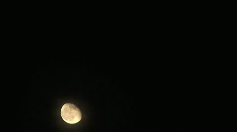 Moon and Clouds in time lapse Stock Footage 12234029