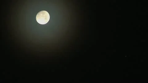 Moon and clouds in time lapse Stock Footage 17351940