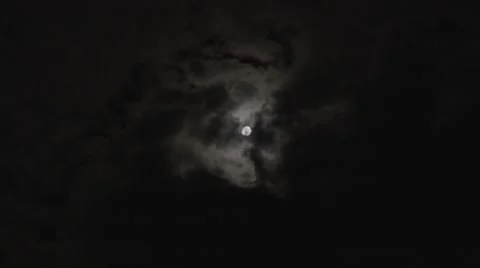 Moon and Clouds Time Lapse Video stock 53044903