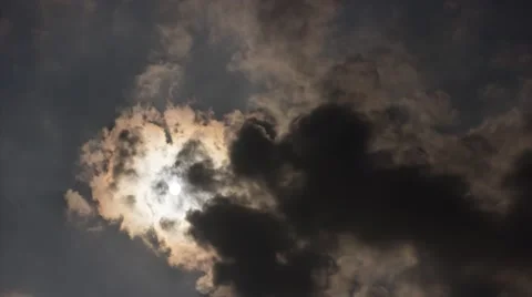 Moon and Clouds timelapse 4K Video stock 51734886