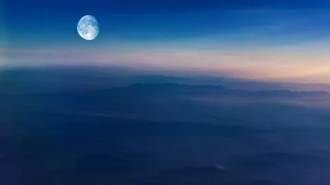 Moon and Cloudscape . Stock Photos