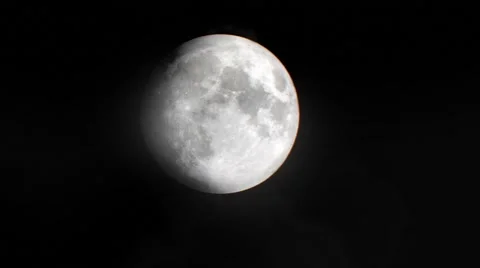 Moon and Drak clouds Stock Footage 49559409