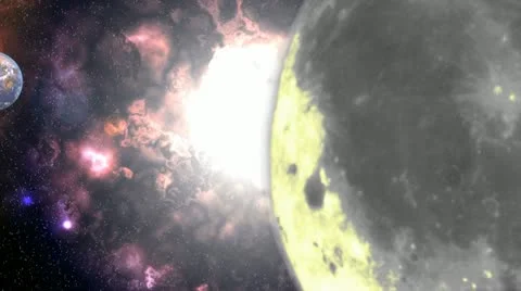 Moon and Earth Stock Footage 11473490