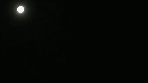 Moon and Jupiter:  Time lapse Stock Footage 17344140