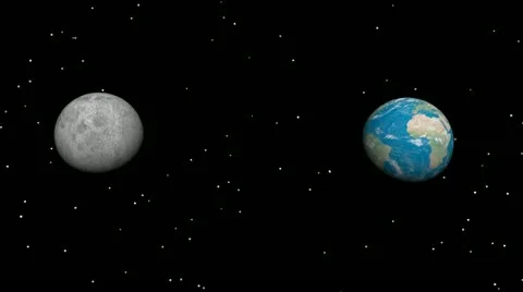 Moon and planet Stock Footage 16465197