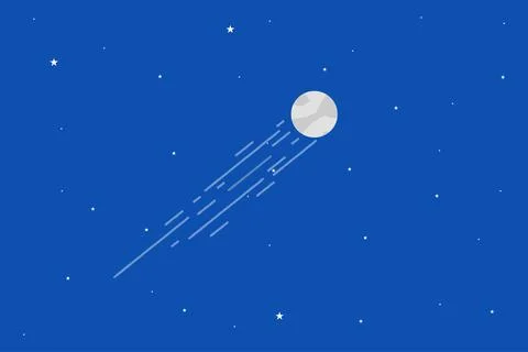 Moon and sky with star vector illustration Stock Illustration