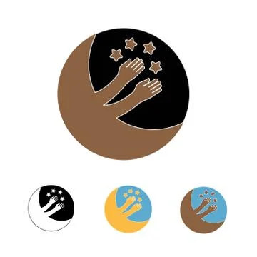 Moon and star. Cartoon vector and illustration, flat style, isolated on white Stock Illustration