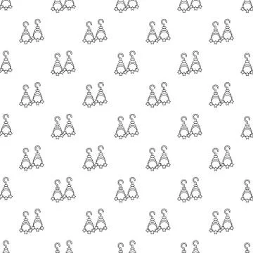 Moon and star earrings pattern vector seamless Illustrazione stock