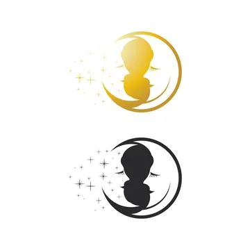 Moon and star icon vector for your web design logo Sky illustration logo plan Ilustração Stock