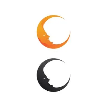 Moon and star icon vector for your web design logo Sky illustration logo plan Ilustração Stock