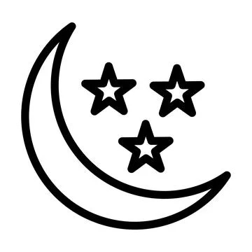 Moon And Star Vector Icon Design Illustration Ilustração Stock