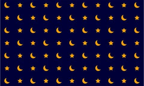 Moon and stars background Stock Illustration