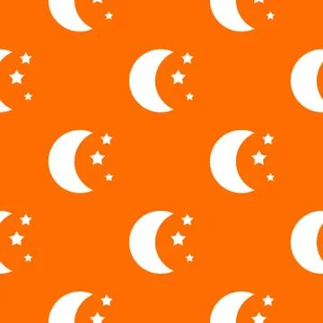 Moon and stars pattern seamless Illustrazione stock