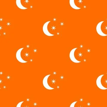 Moon and stars pattern seamless 库存插图