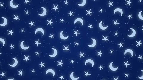 Moon and stars, rotating background Stock Footage 113385519