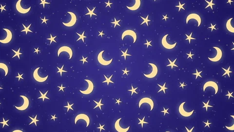 Moon and stars, rotating background Stock Footage 113475776