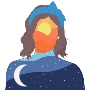 Moon and sun Stock Illustration
