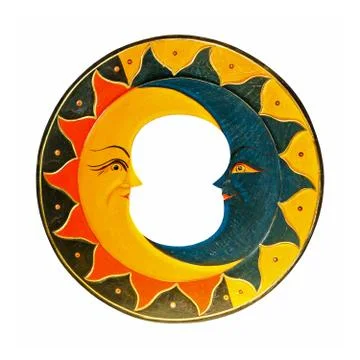 Moon and sun Stock Photos