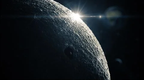 Moon and world in galaxy. Stock Illustration