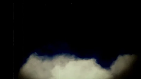 Moon animation with amazing clouds and retro 1960s film style Stock Footage 75187603