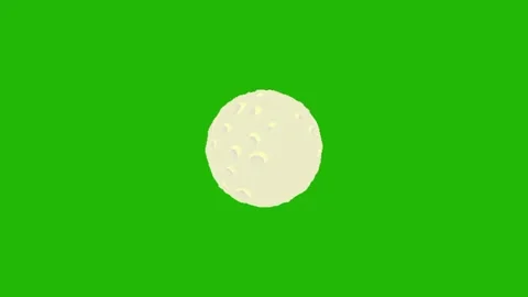 Moon animation on green background Stock Footage 330660926