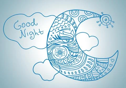 Moon background Stock Illustration