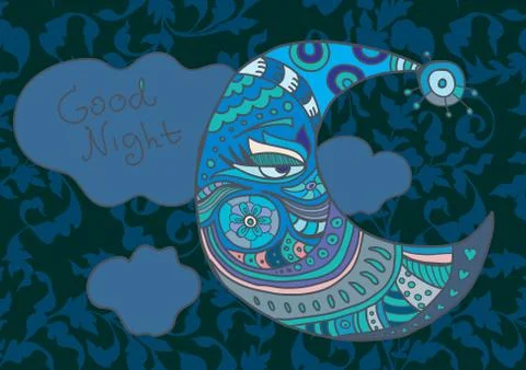 Moon background Stock Illustration