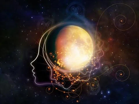 Moon Background Illustrazione stock