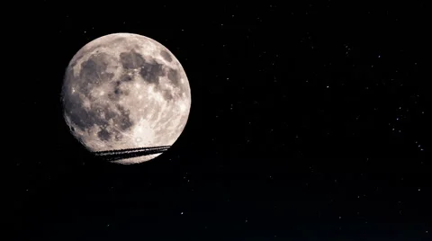 Moon background plane( standard ) Видео 39959808