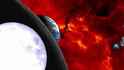 Moon base alpha astronaut mission Stock Footage 86236242