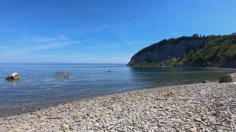 Moon Bay on warm summer day, Slovenia Stock Footage 130072014