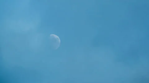 Moon behind clouds Stock Footage 45572450
