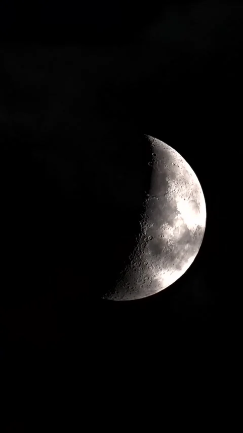 Moon behind the clouds Stock Footage 279952138