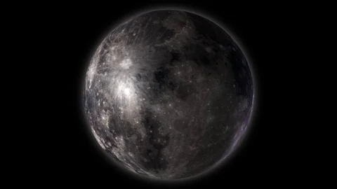 The Moon is a black background animation | Stock Video | Pond5