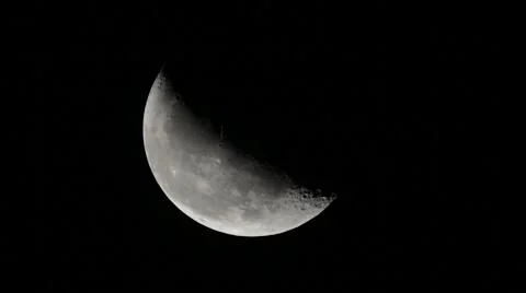 Moon on a black background Stock Footage 53356544