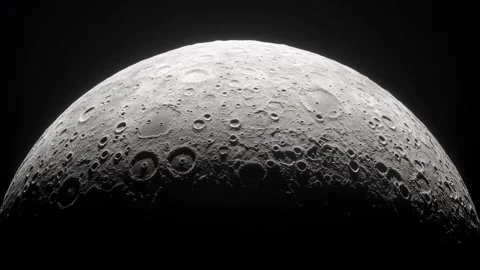 Moon on black background 動画素材 296228569
