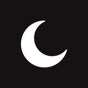 Moon on Black Background Stock Illustration