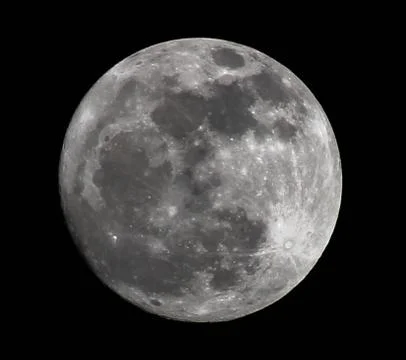 Moon on the black background Stock Photos